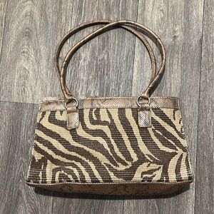 Sag harbor giraffe snake Stylish Brown Zebra Print Women's Bag